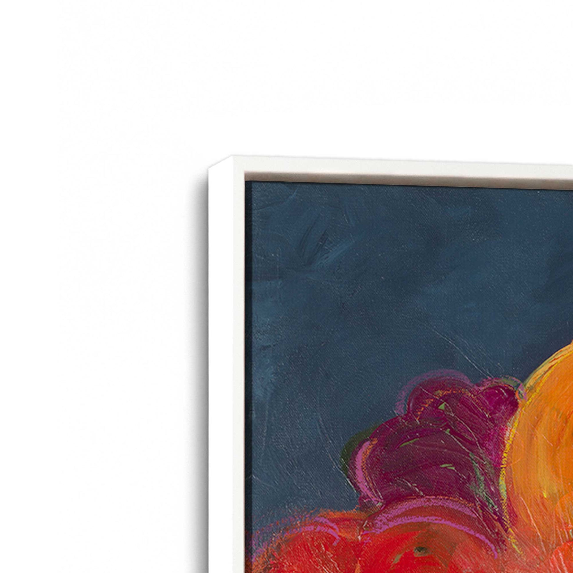 [Color:Opaque White], Picture of art in a White frame at an angle