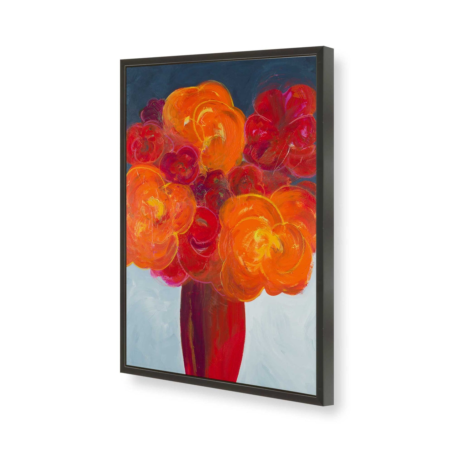 [Color:Satin Black], Picture of art in a Satin Black frame of the corner