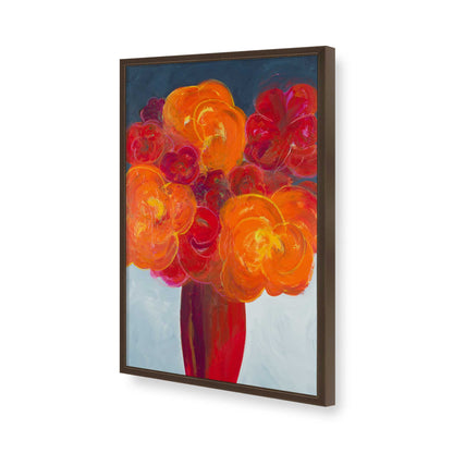[Color:Brown], Picture of art in a Brown frame of the corner