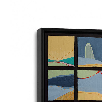 [Color:Satin Black], Picture of art in a Satin Black frame at an angle
