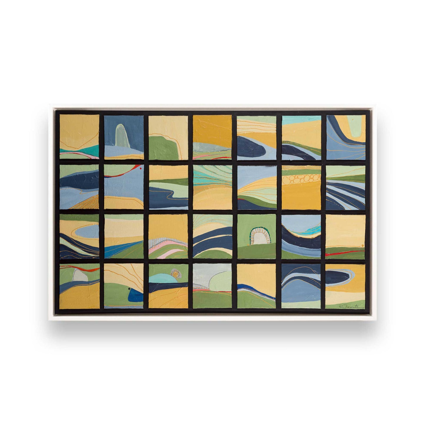 [Color:Opaque White], Picture of art in a White frame