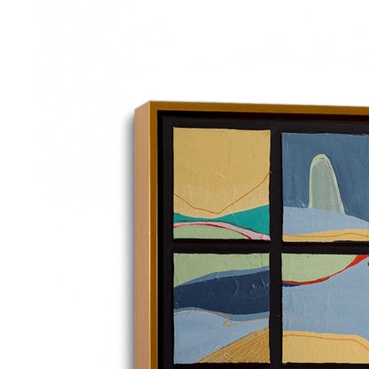 [Color:Polished Gold], Picture of art in a Polished Gold frame at an angle