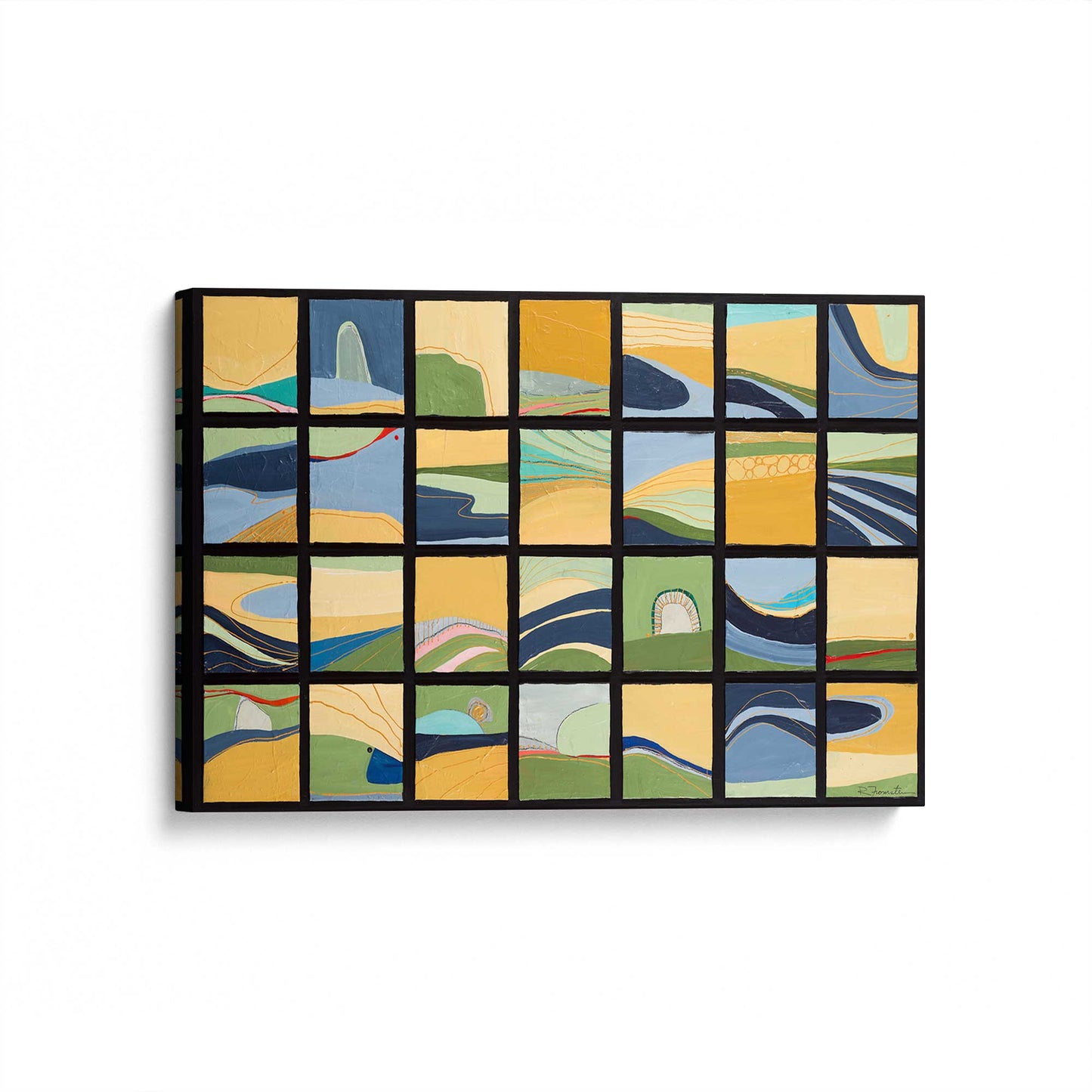[Color:Stretched Canvas], Picture of art at an angle