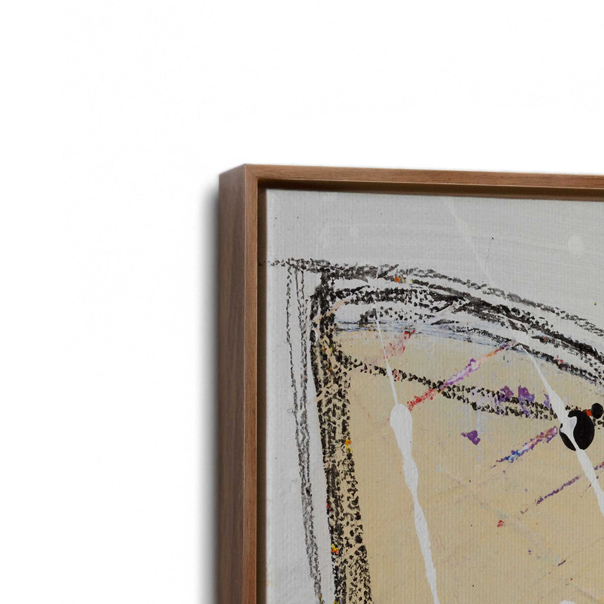 [Color:Walnut], Picture of art in a Walnut frame at an angle