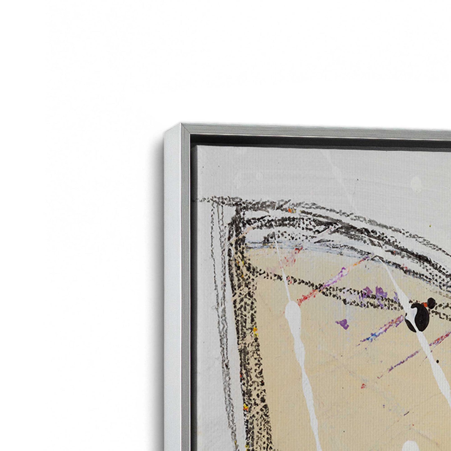 [Color:Polished Chrome], Picture of art in a Polished Chrome frame at an angle