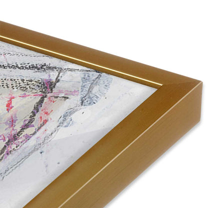 [Color:Polished Gold], Picture of art in a Polished Gold frame at an angle