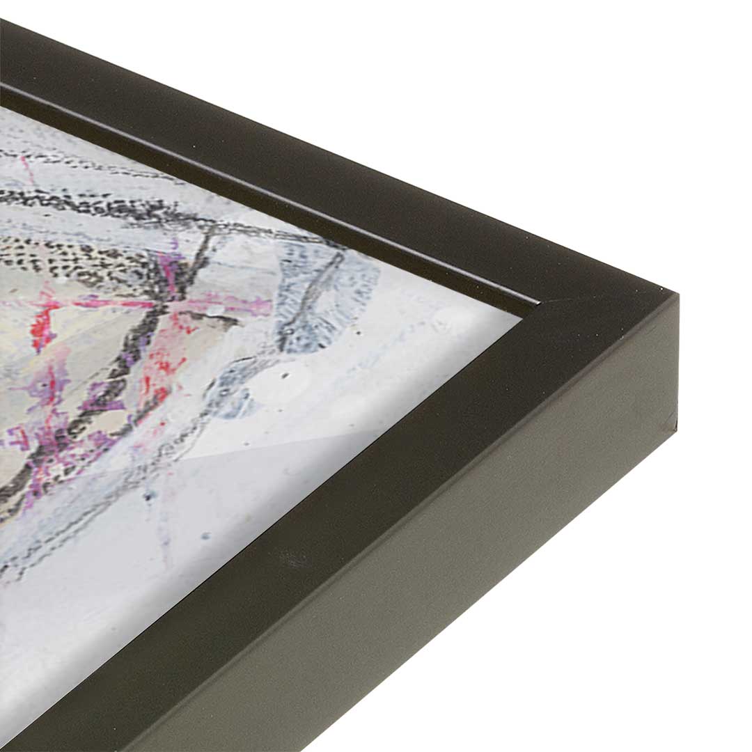 [Color:Satin Black], Picture of art in a Satin Black frame at an angle