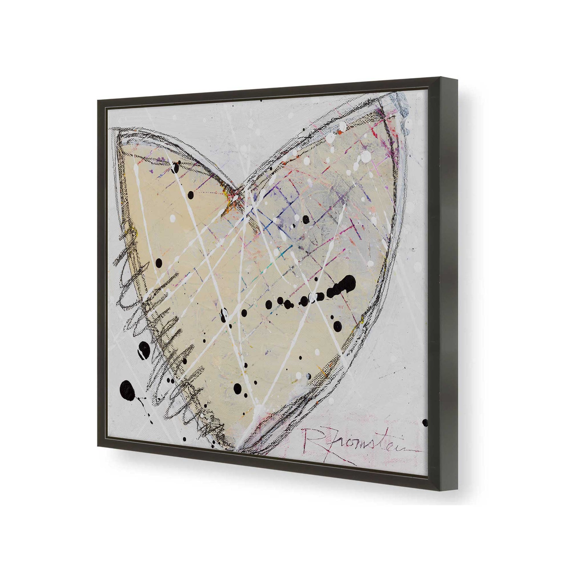 [Color:Satin Black], Picture of art in a Satin Black frame of the corner