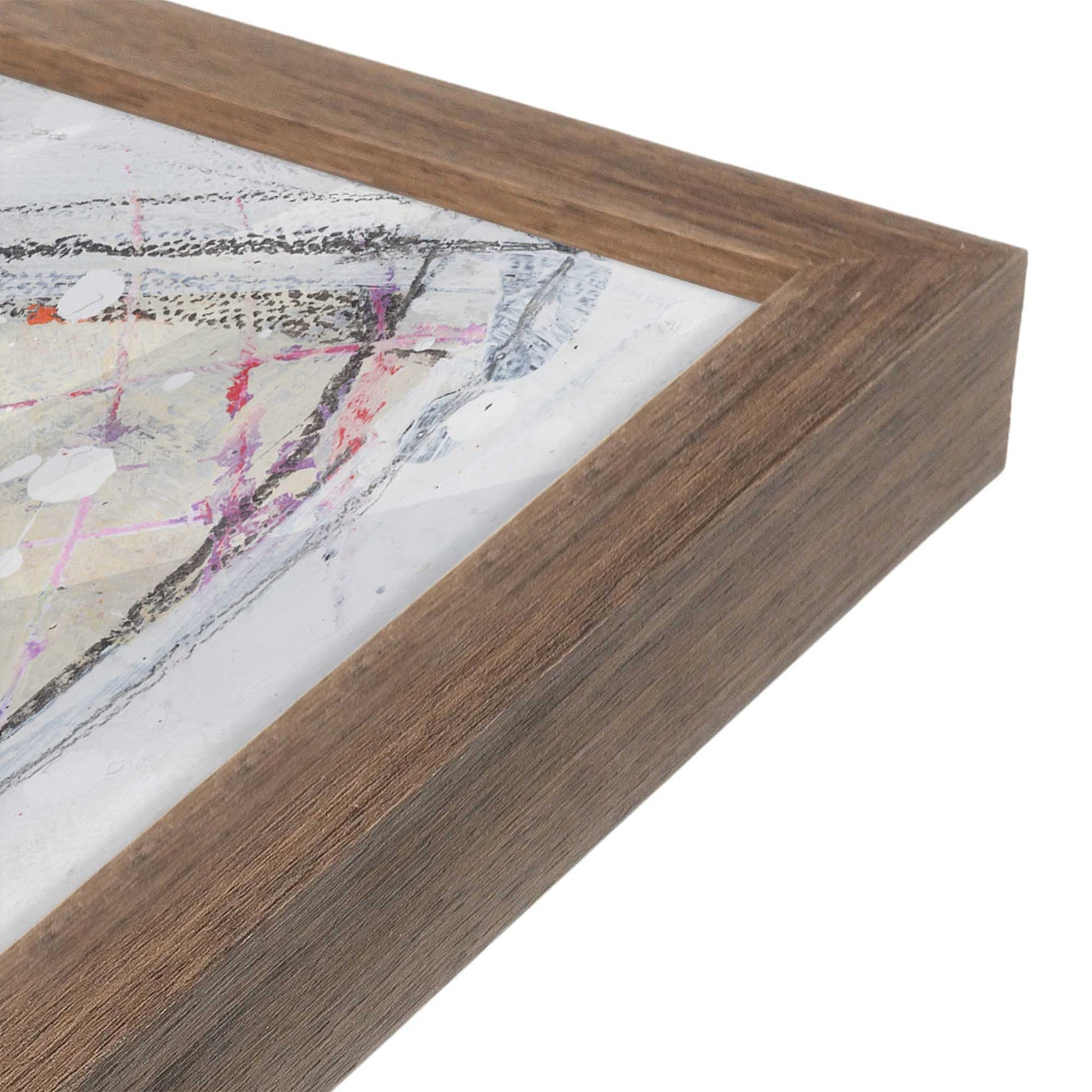 [Color:Walnut], Picture of art in a Walnut frame at an angle