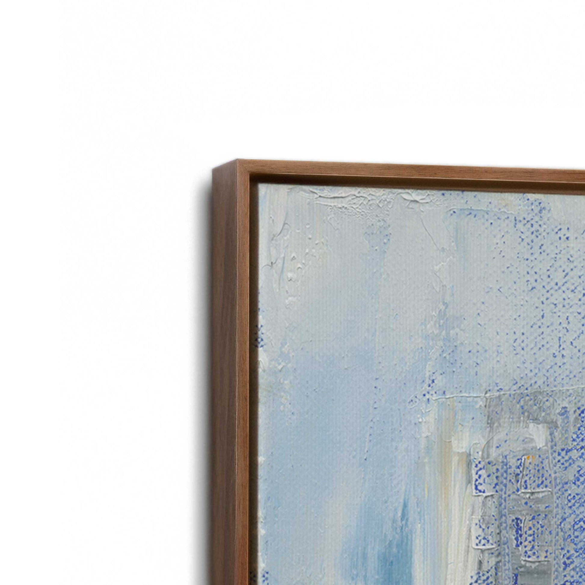 [Color:Walnut], Picture of art in a Walnut frame at an angle