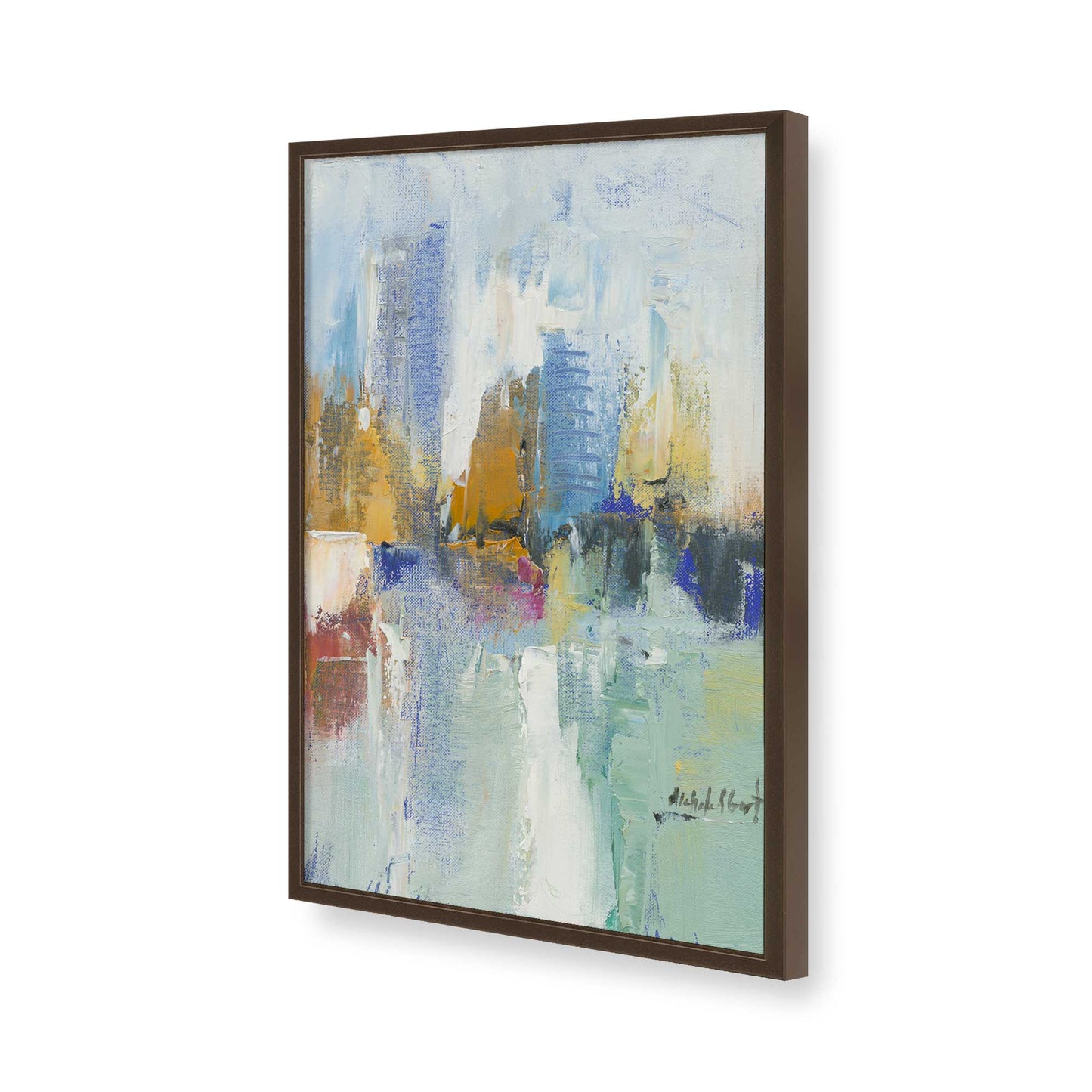[Color:Belvinder Brown], Picture of art in a Belvinder Brown frame of the corner