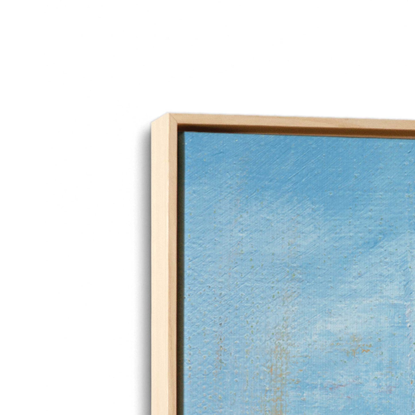 [Color:American Maple], Picture of art in a American Maple frame at an angle
