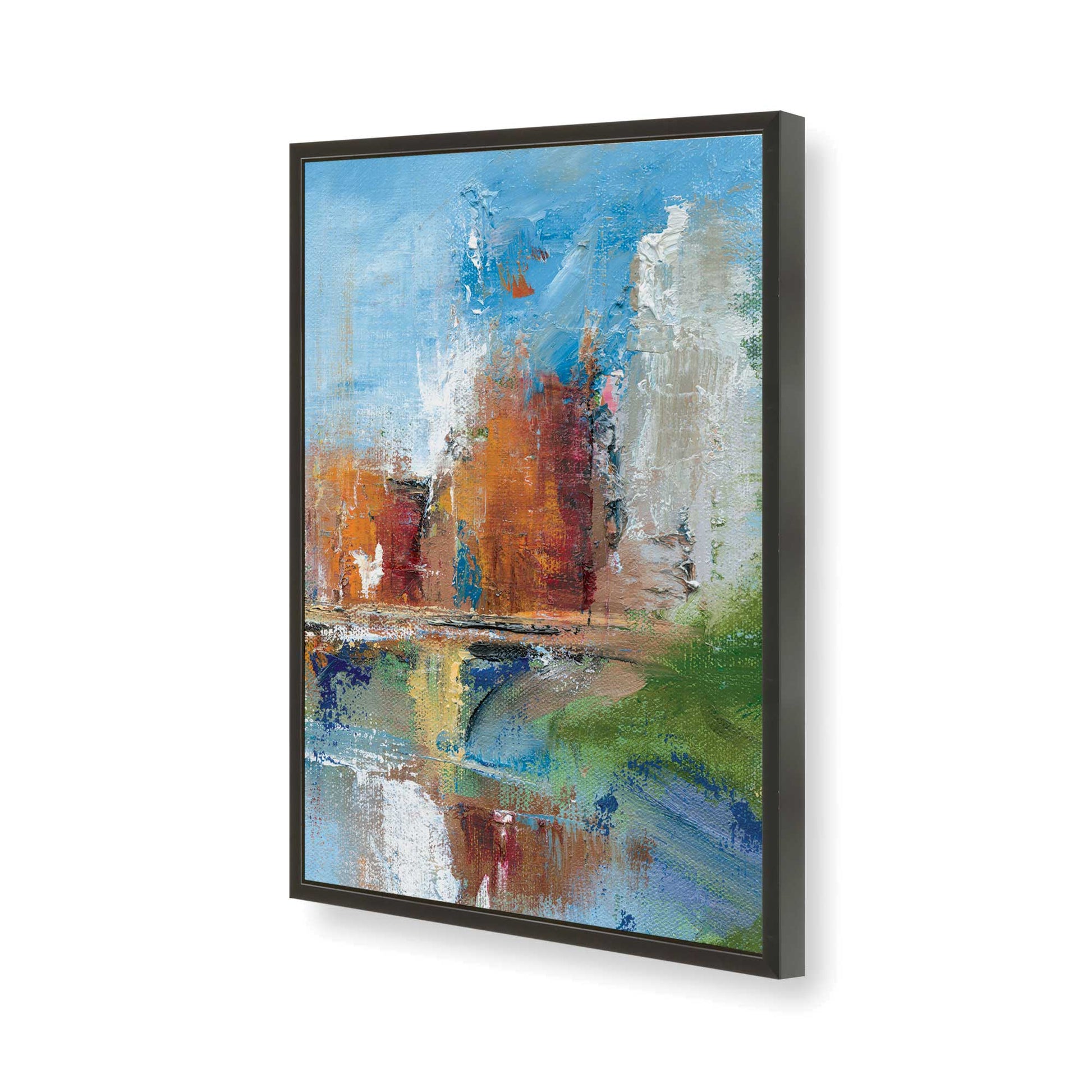 [Color:Satin Black], Picture of art in a Satin Black frame of the corner