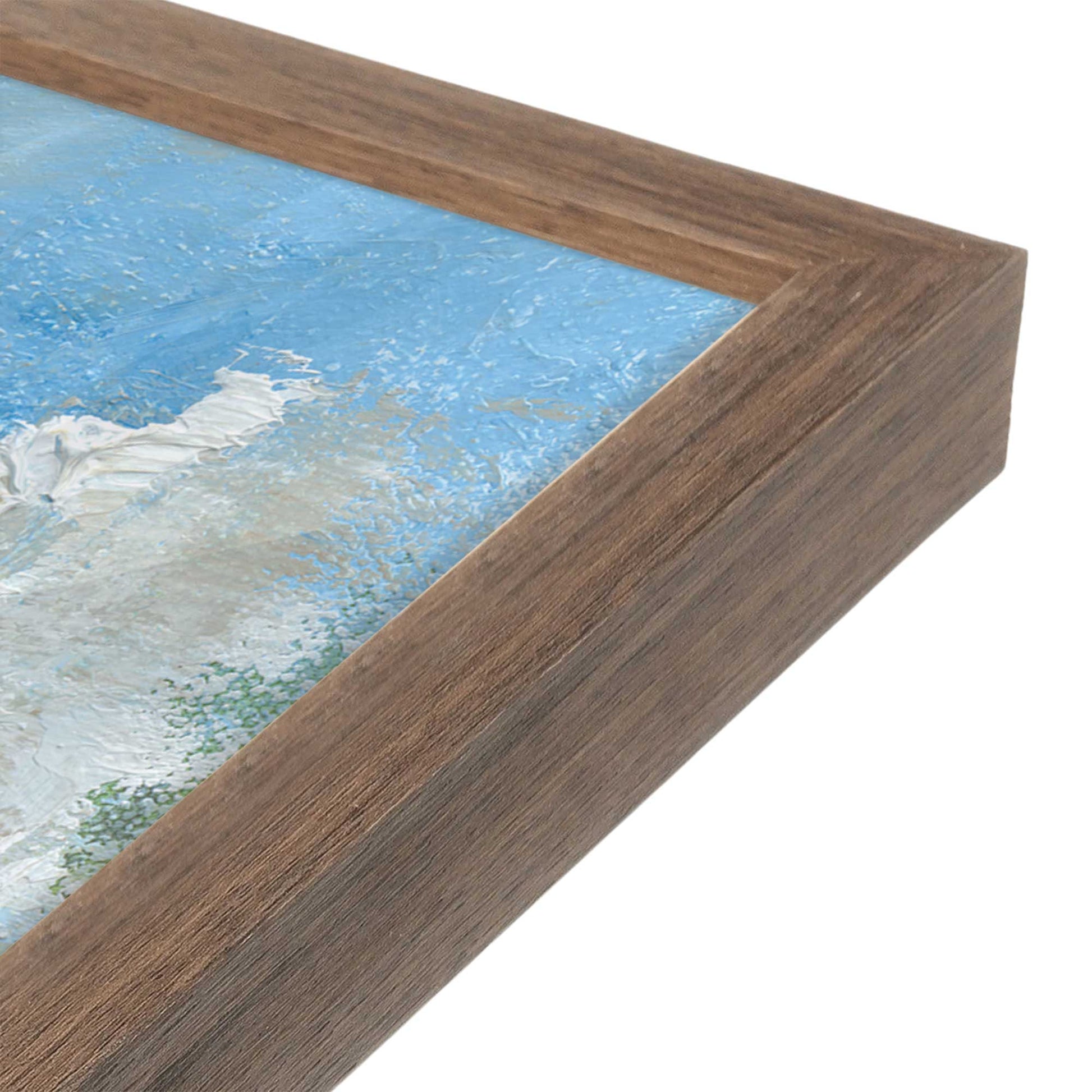 [Color:Walnut], Picture of art in a Walnut frame at an angle