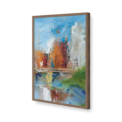 [Color:Walnut], Picture of art in a Walnut frame of the corner