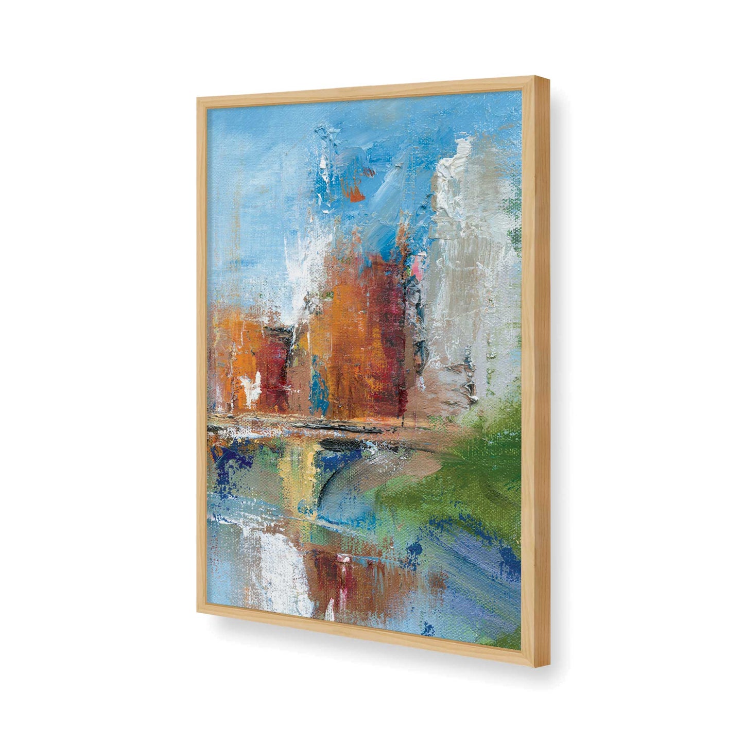 [Color:American Maple], Picture of art in a American Maple frame of the corner