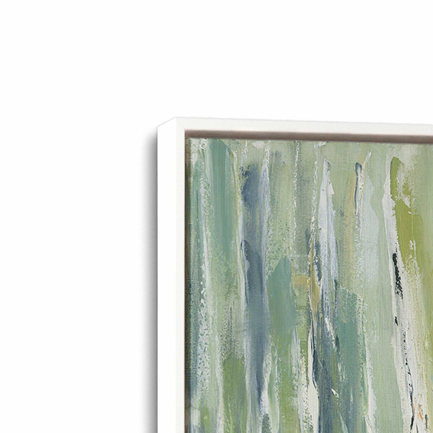 [Color:Opaque White], Picture of art in a White frame at an angle