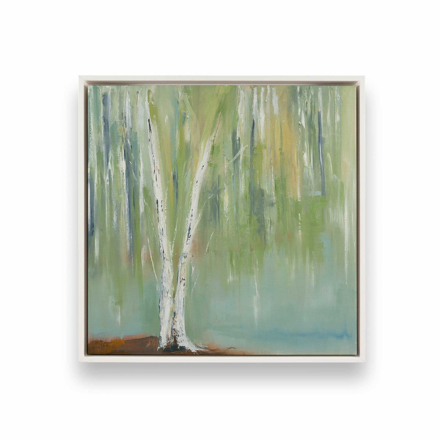 [Color:Opaque White], Picture of art in a White frame
