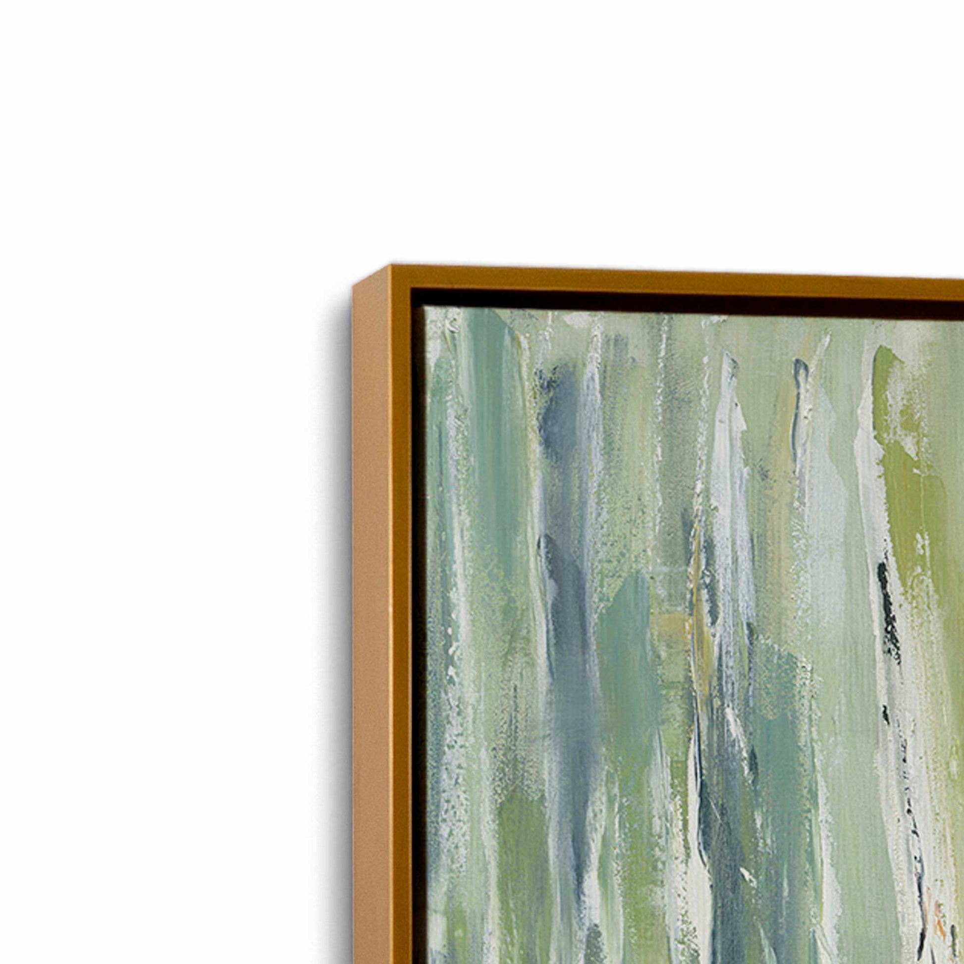 [Color:Polished Gold], Picture of art in a Polished Gold frame at an angle