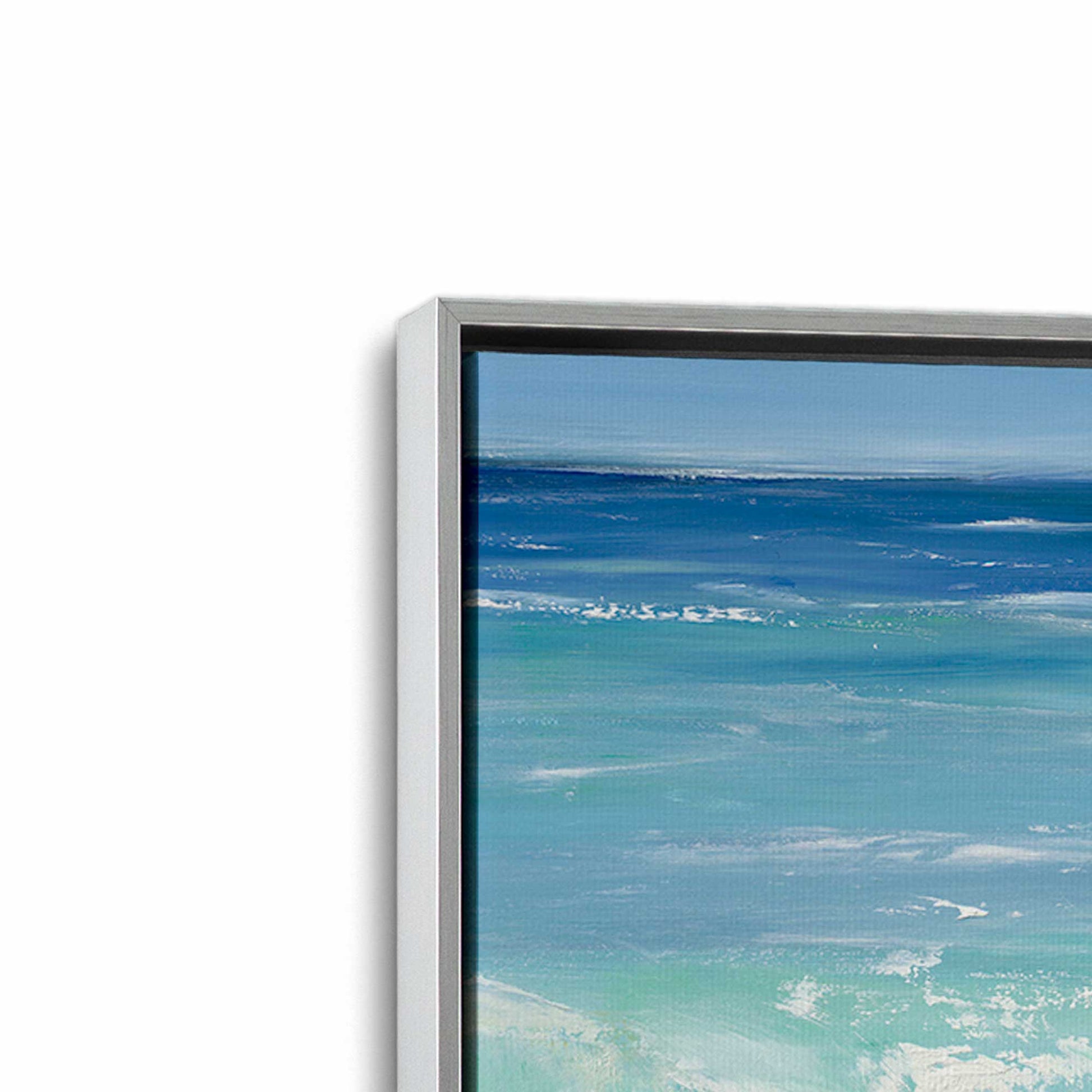 [Color:Polished Chrome], Picture of art in a Polished Chrome frame at an angle