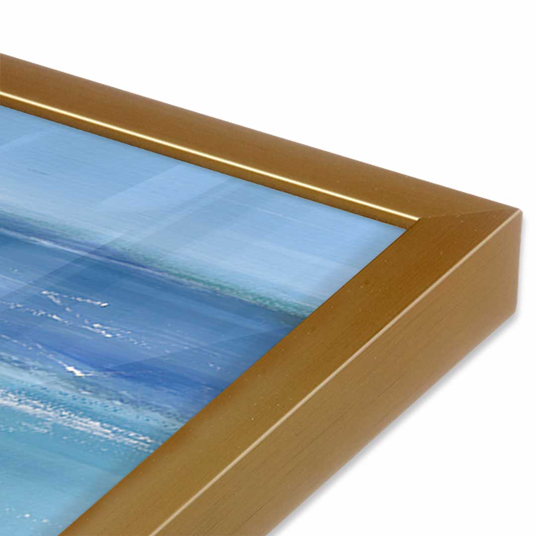 [Color:Polished Gold], Picture of art in a Polished Gold frame at an angle