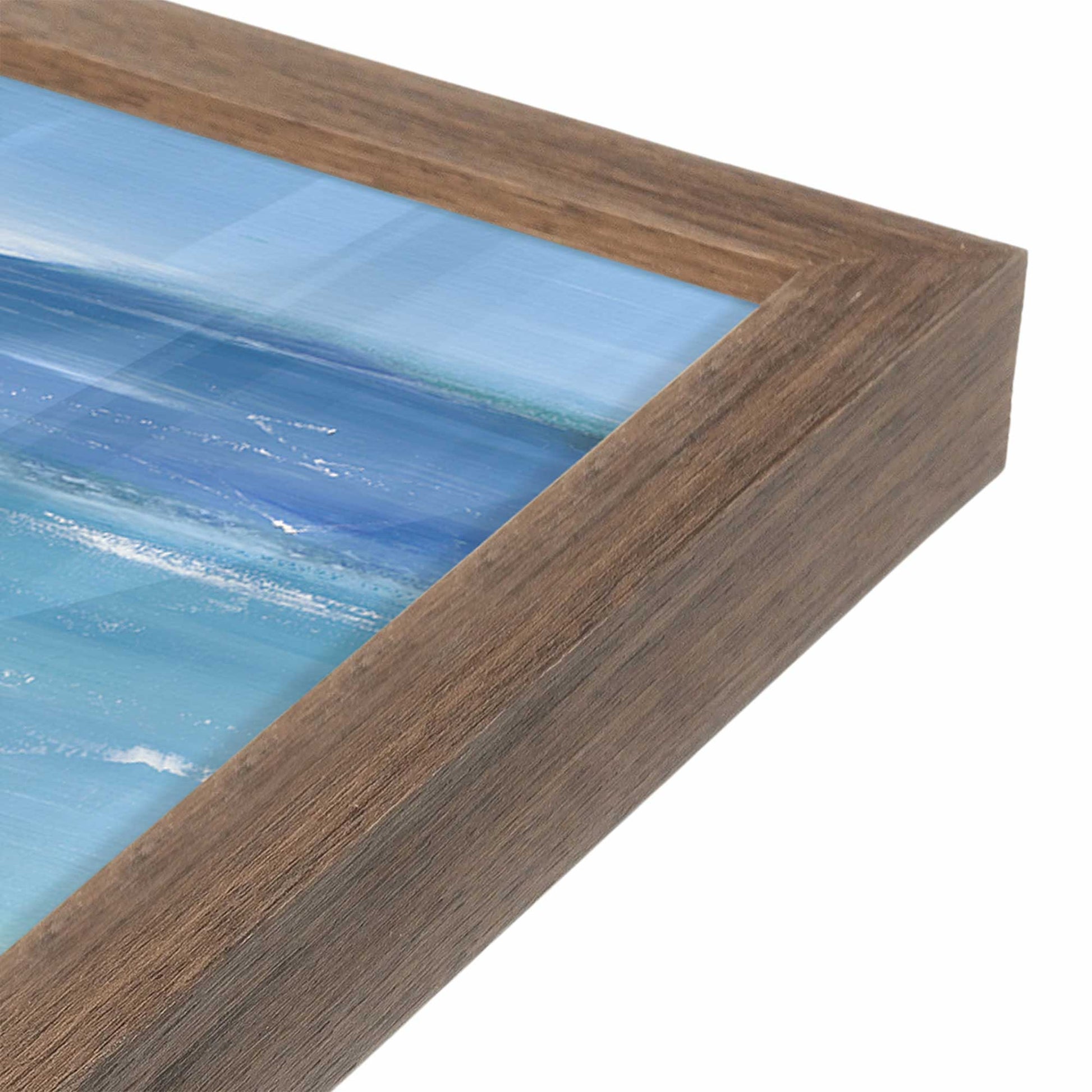 [Color:Walnut], Picture of art in a Walnut frame at an angle