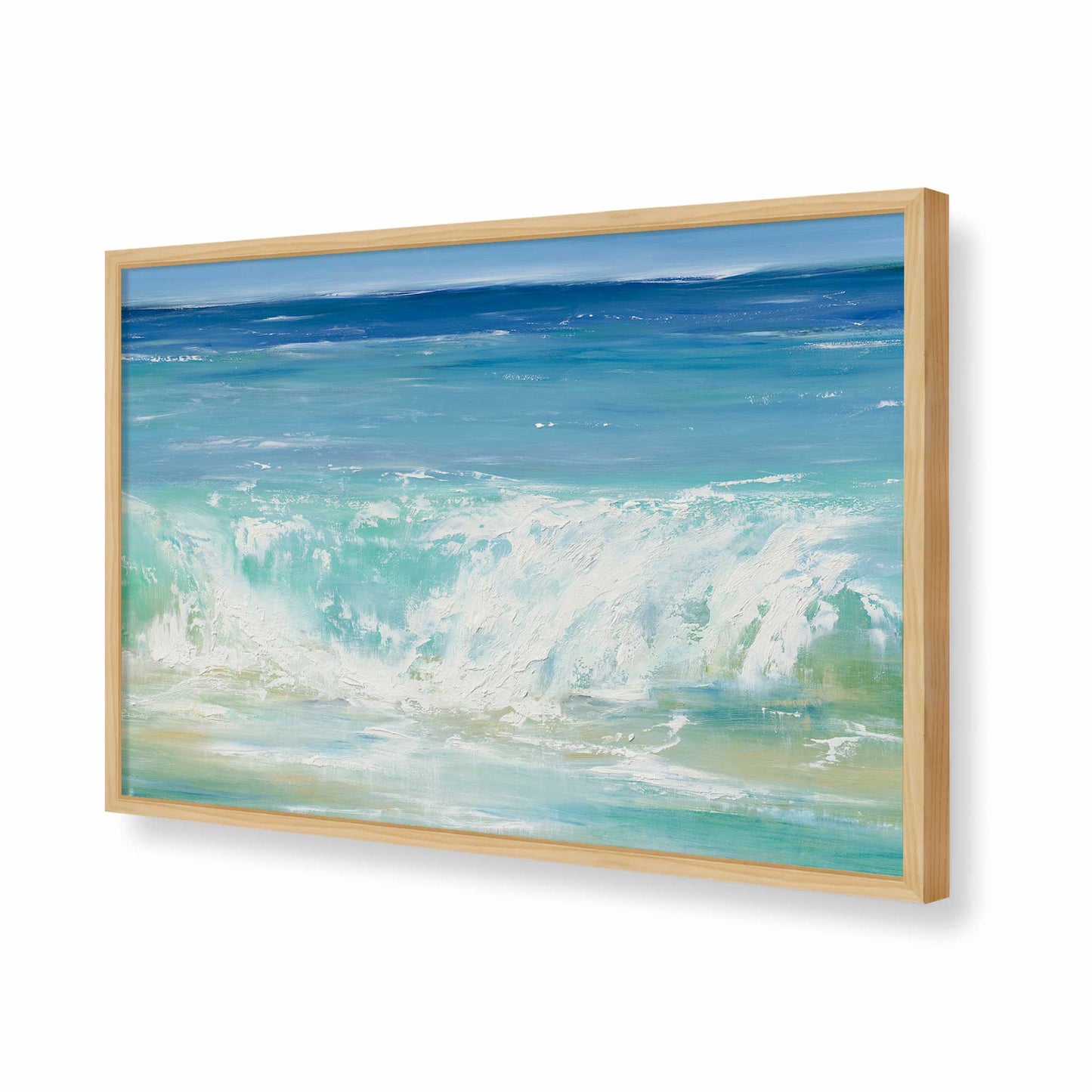 [Color:American Maple], Picture of art in a American Maple frame of the corner