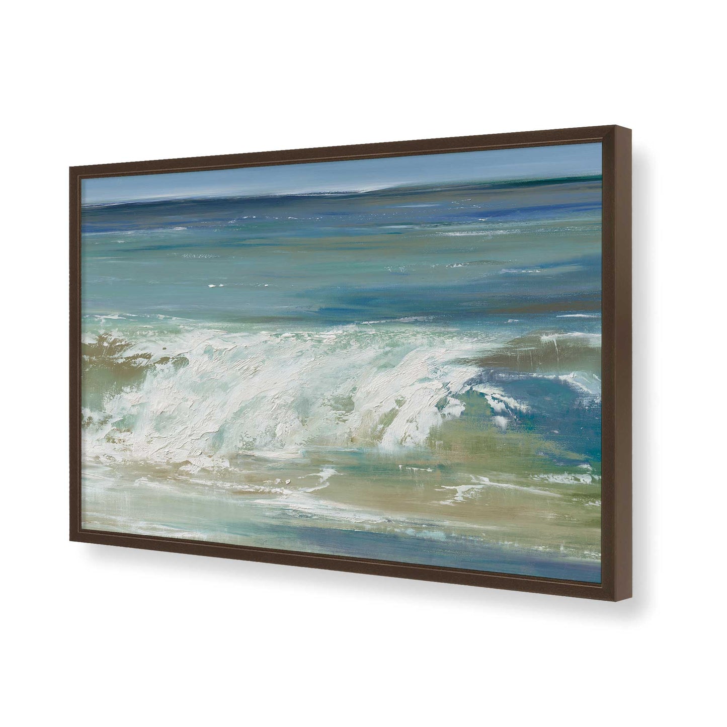 [Color:Brown], Picture of art in a Brown frame of the corner