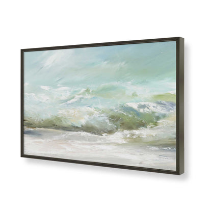 [Color:Satin Black], Picture of art in a Satin Black frame of the corner