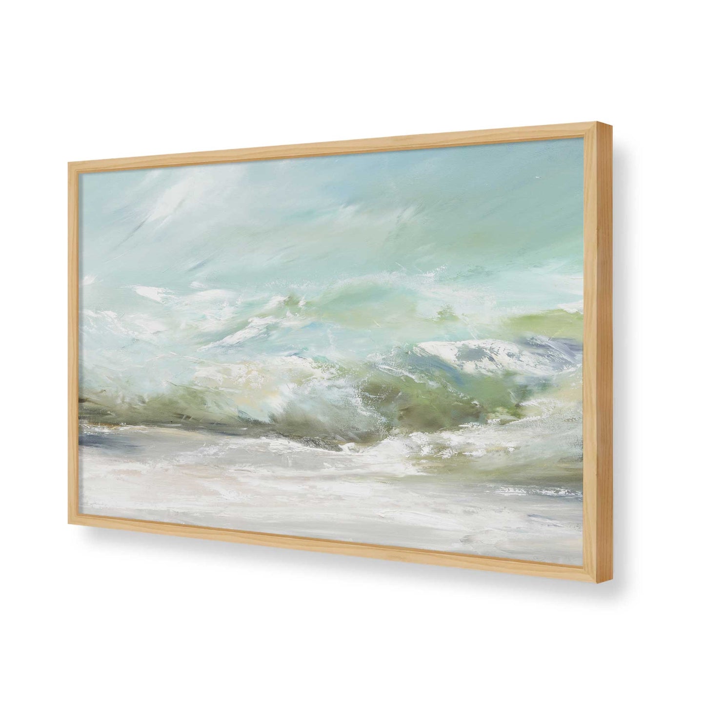 [Color:American Maple], Picture of art in a American Maple frame of the corner