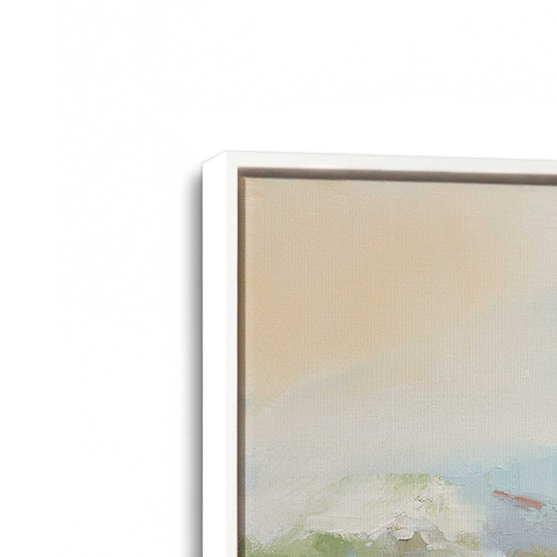 [Color:Opaque White], Picture of art in a White frame at an angle