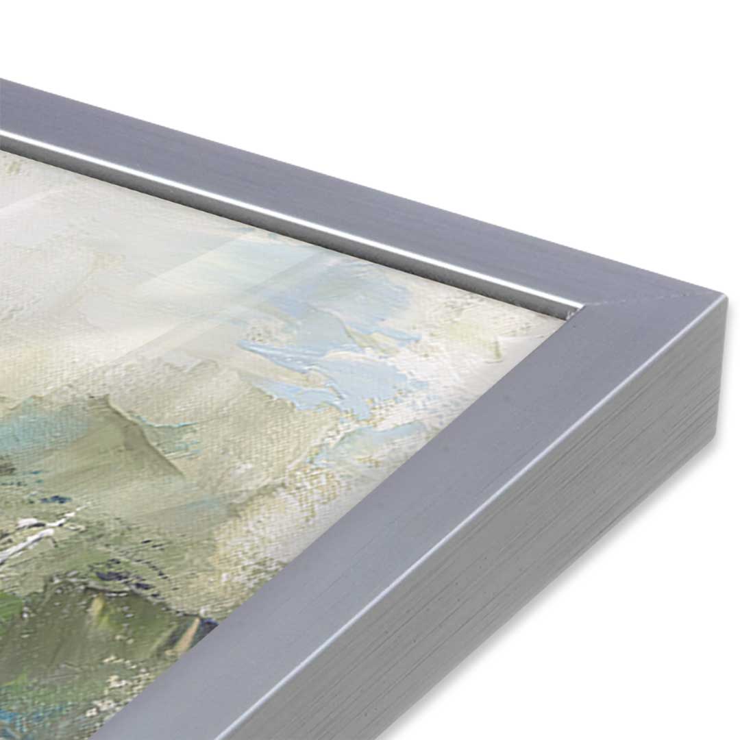 [Color:Polished Chrome], Picture of art in a Polished Chrome frame at an angle