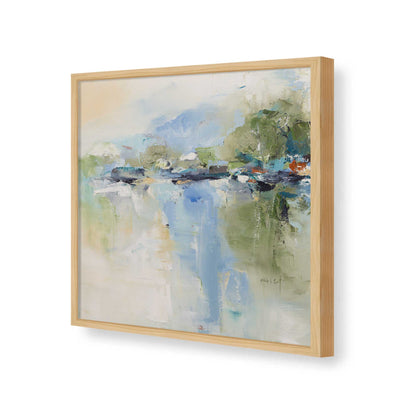 [Color:American Maple], Picture of art in a American Maple frame of the corner