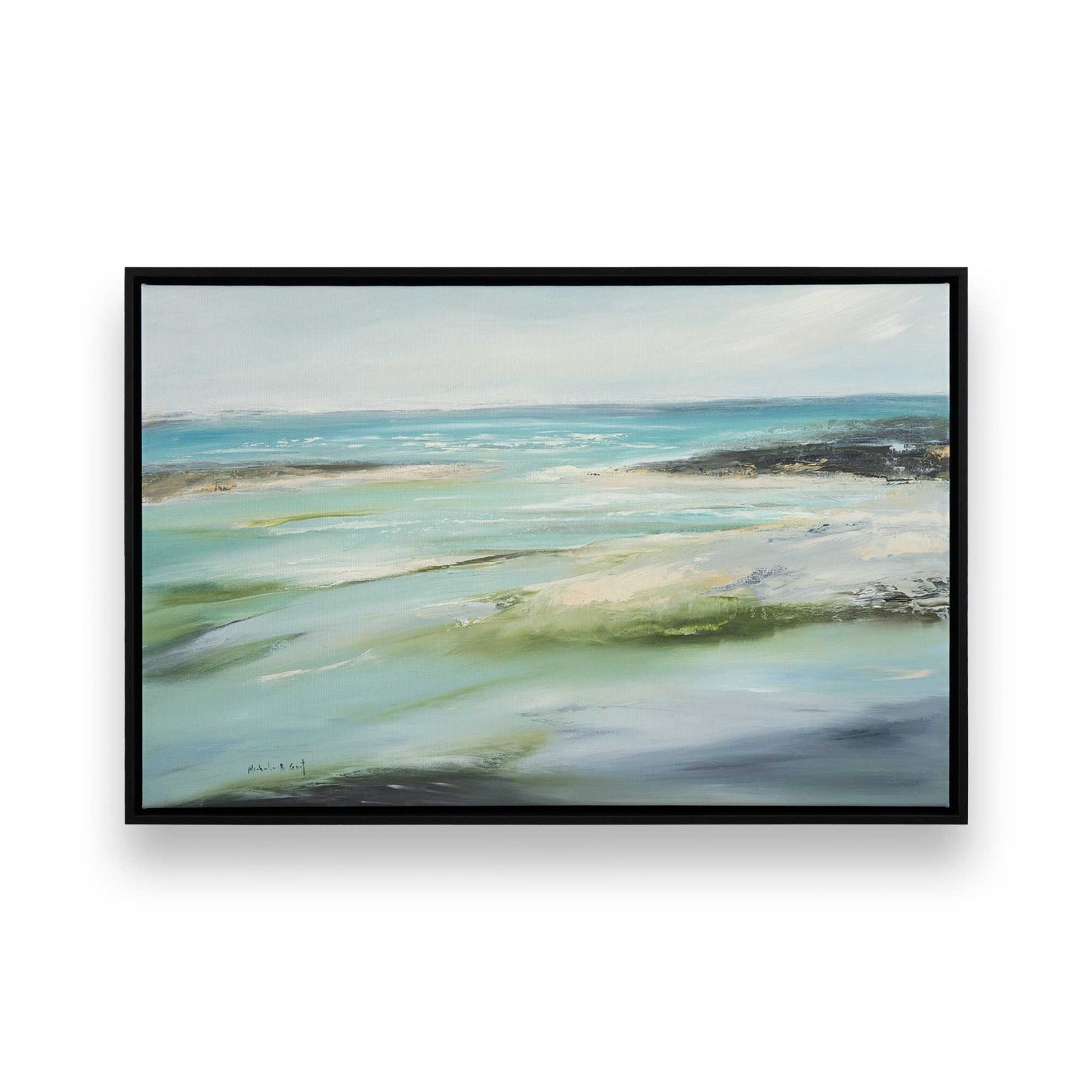 [Color:Satin Black], Picture of art in a Satin Black frame