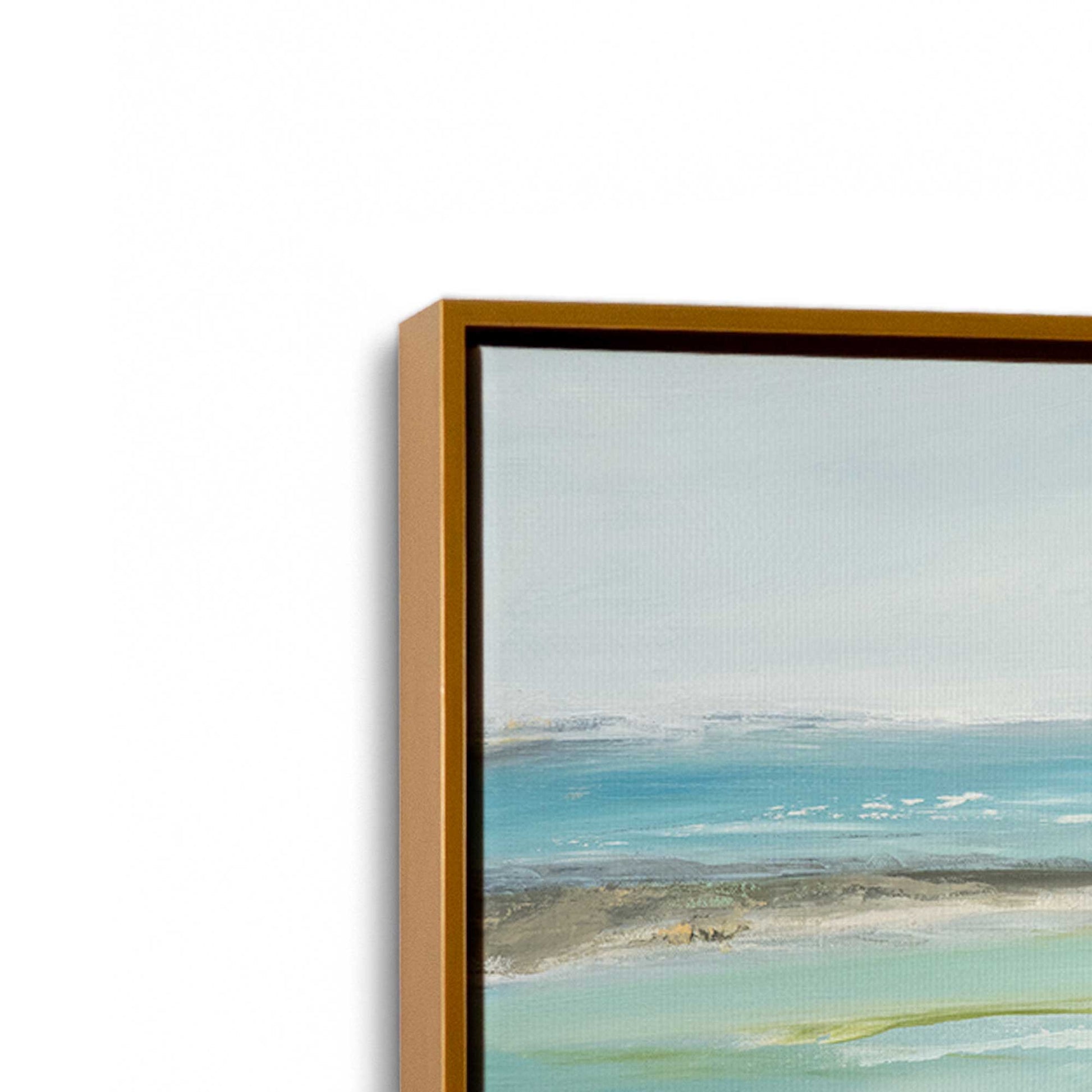 [Color:Polished Gold], Picture of art in a Polished Gold frame at an angle