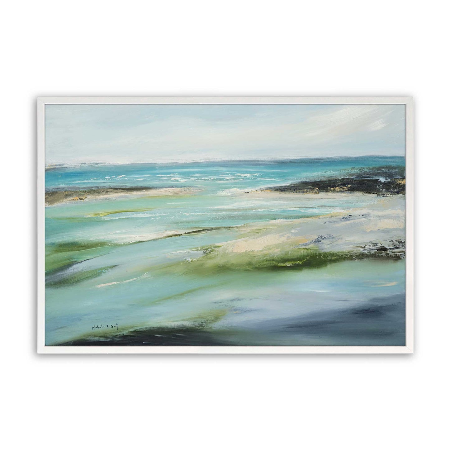 [Color:Opaque White], Picture of art in a Opaque White frame