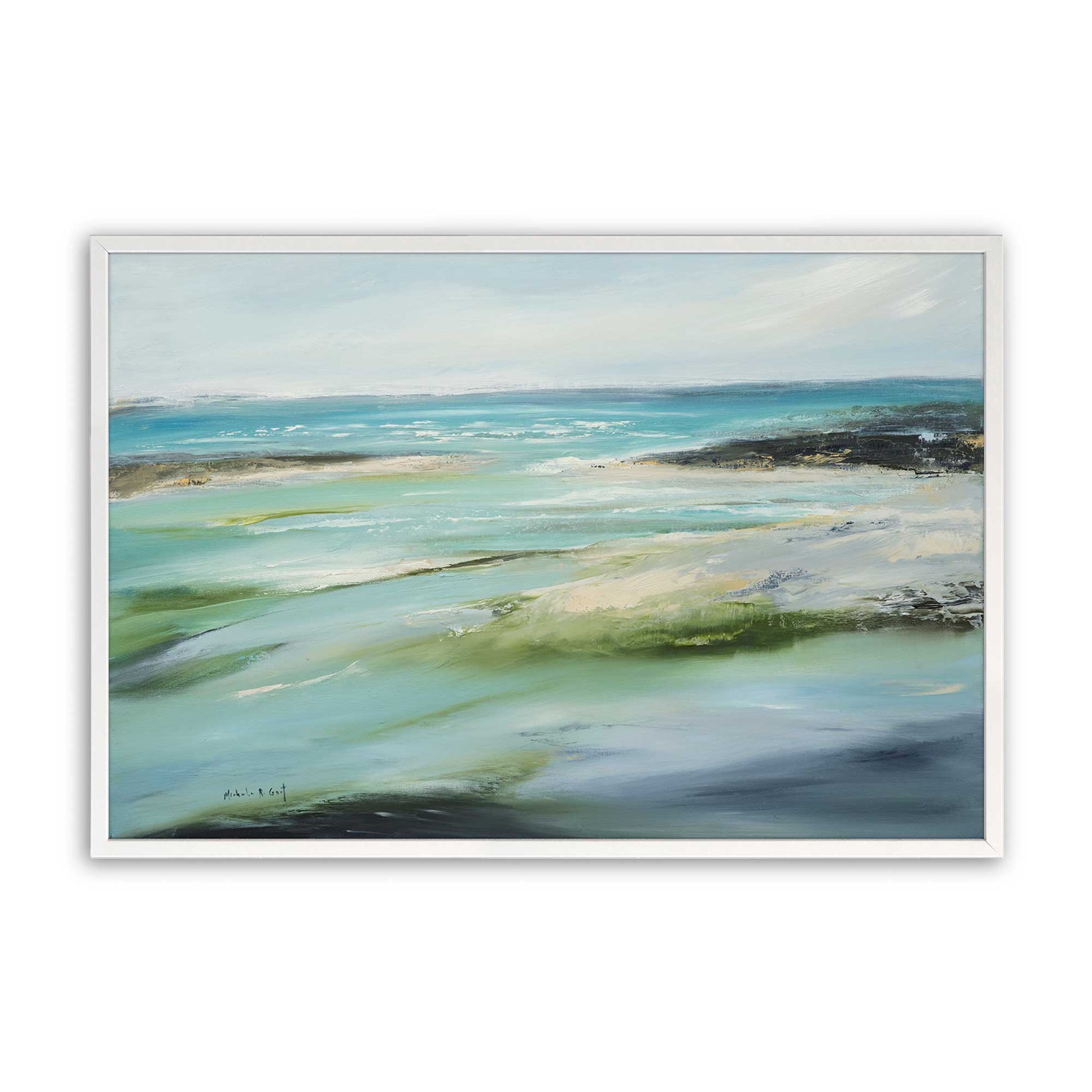 [Color:Opaque White], Picture of art in a Opaque White frame