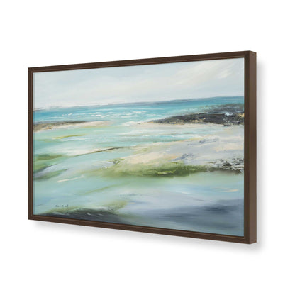 [Color:Brown], Picture of art in a Brown frame of the corner