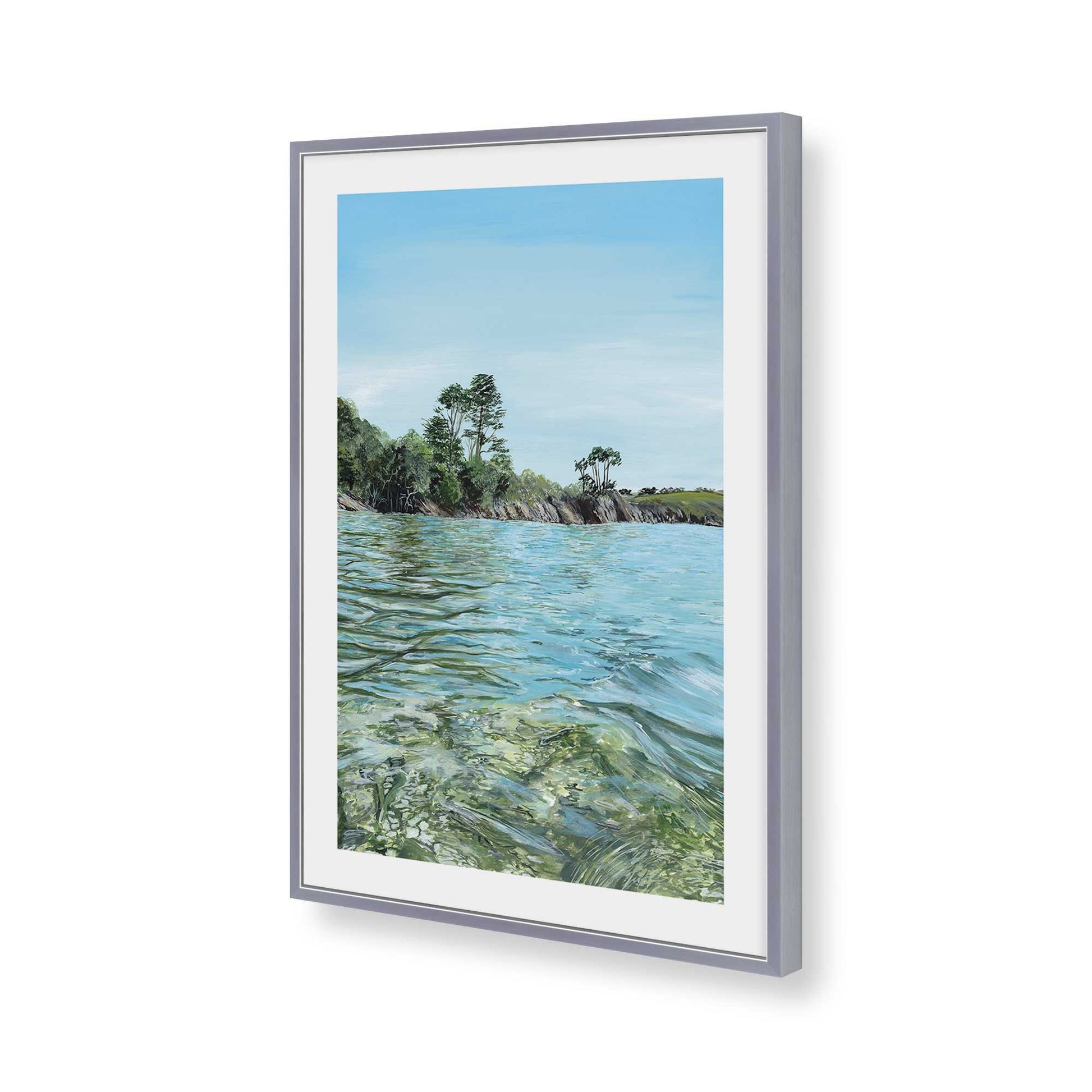 [Color:Polished Chrome], Picture of art in a Polished Chrome frame of the corner