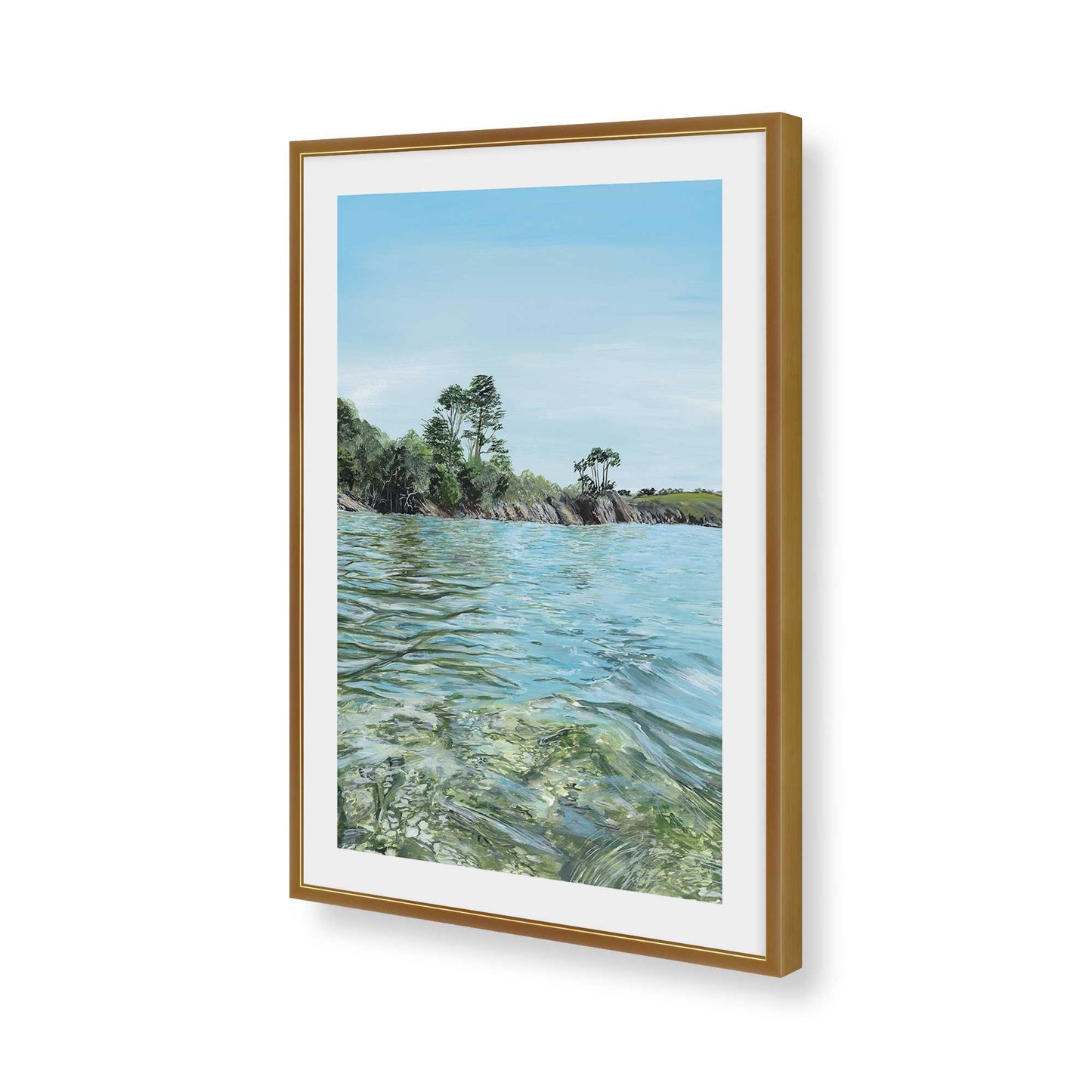 [Color:Polished Gold], Picture of art in a Polished Gold frame of the corner