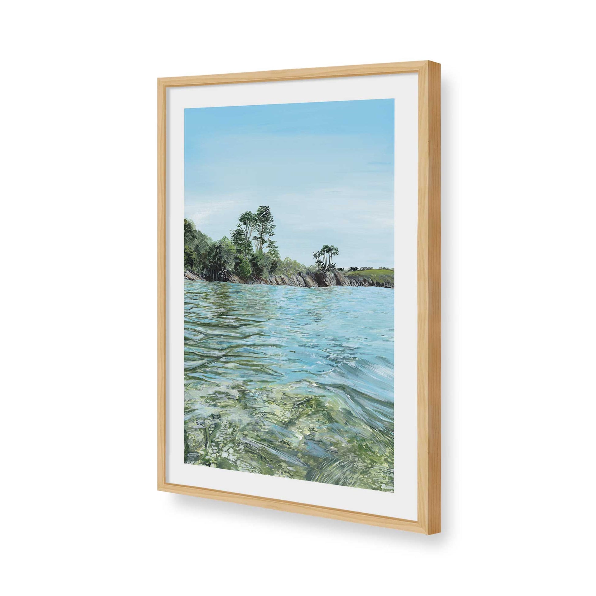 [Color:American Maple], Picture of art in a American Maple frame of the corner