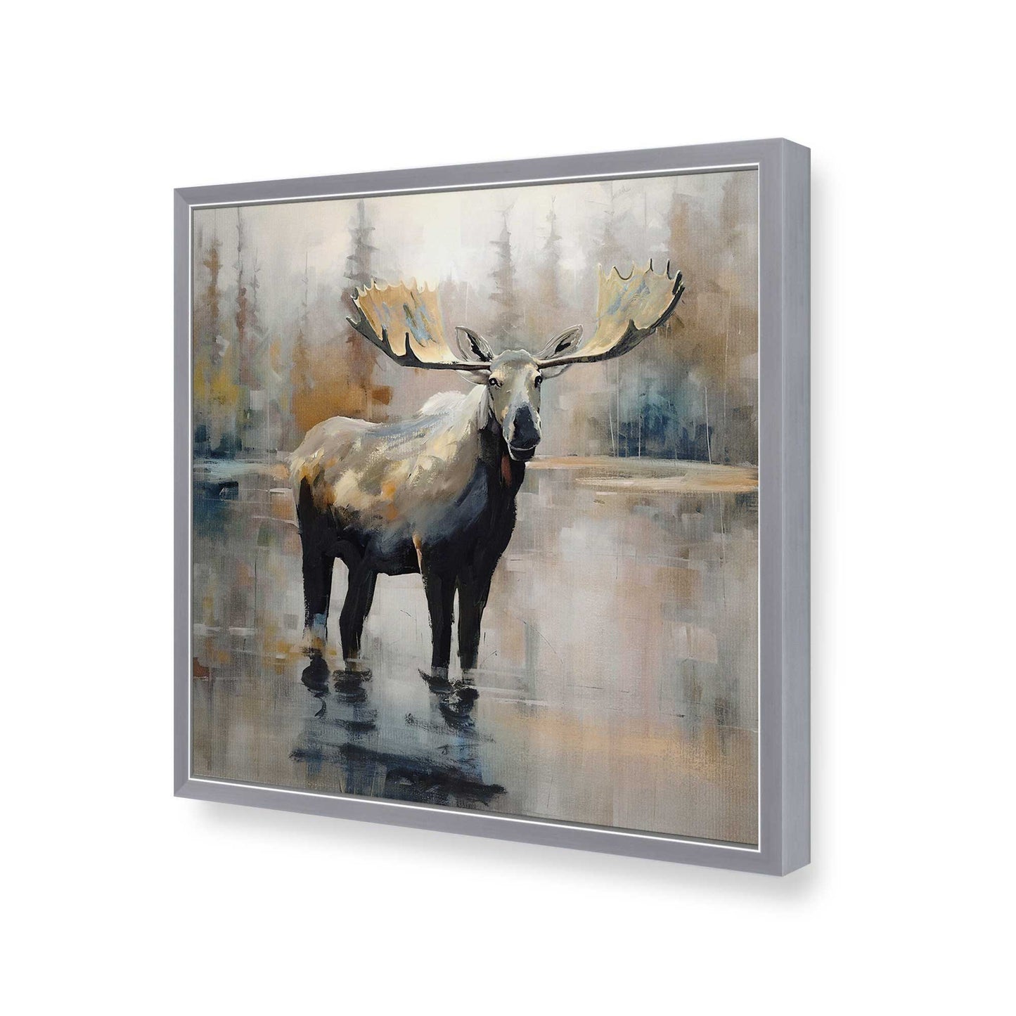 [Color:Polished Chrome], Picture of art in a Polished Chrome frame of the corner