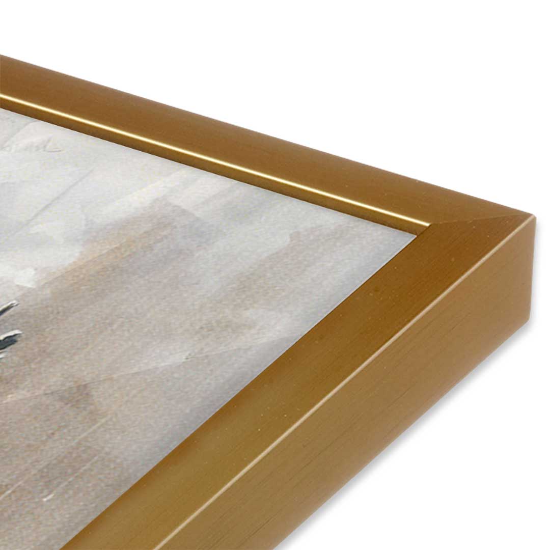[Color:Polished Gold], Picture of art in a Polished Gold frame at an angle