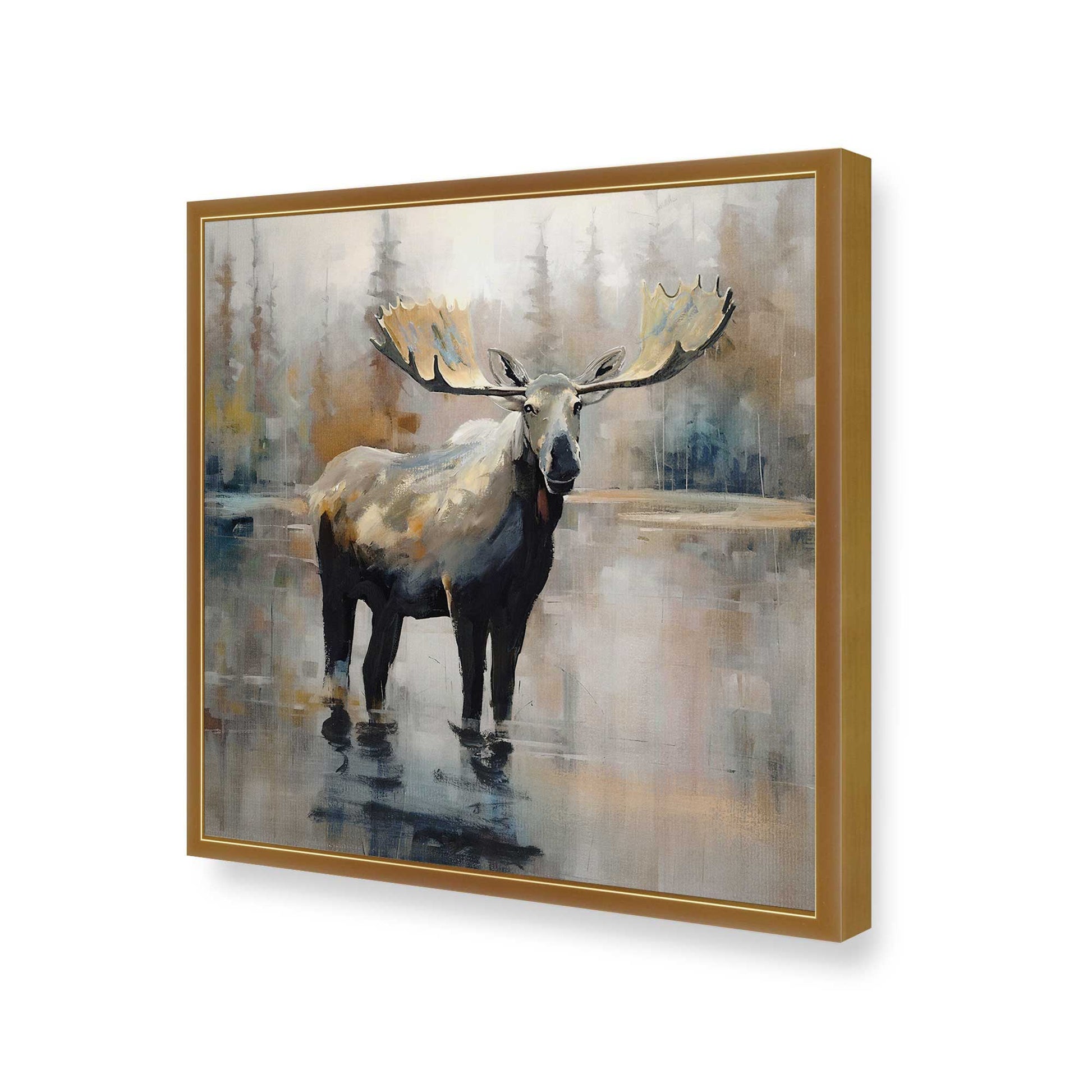[Color:Polished Gold], Picture of art in a Polished Gold frame of the corner