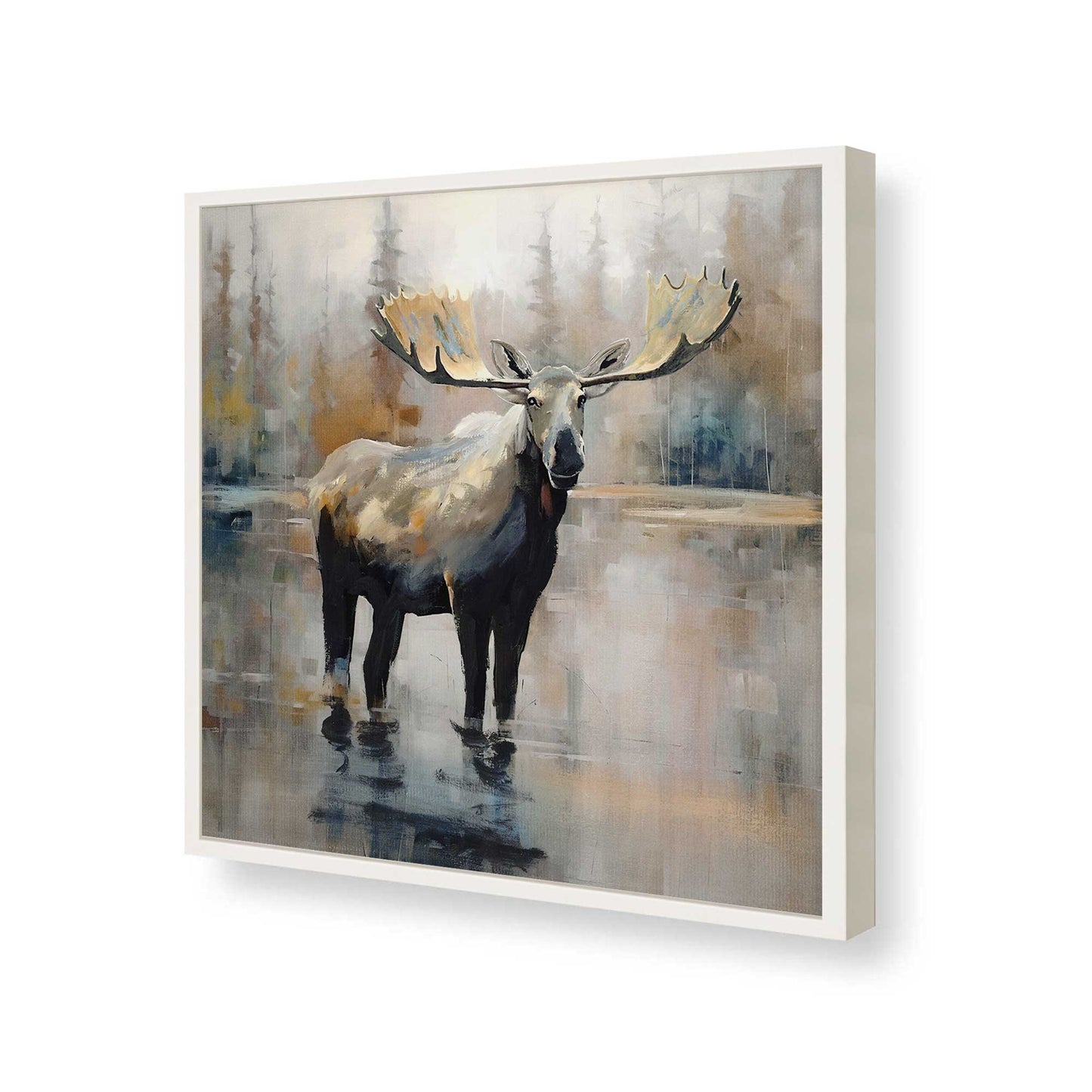 [Color:Opaque White], Picture of art in a Opaque White frame of the corner
