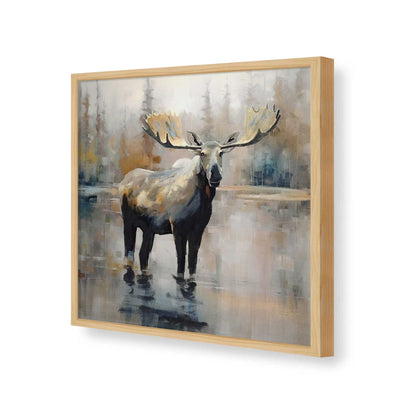 [Color:American Maple], Picture of art in a American Maple frame of the corner