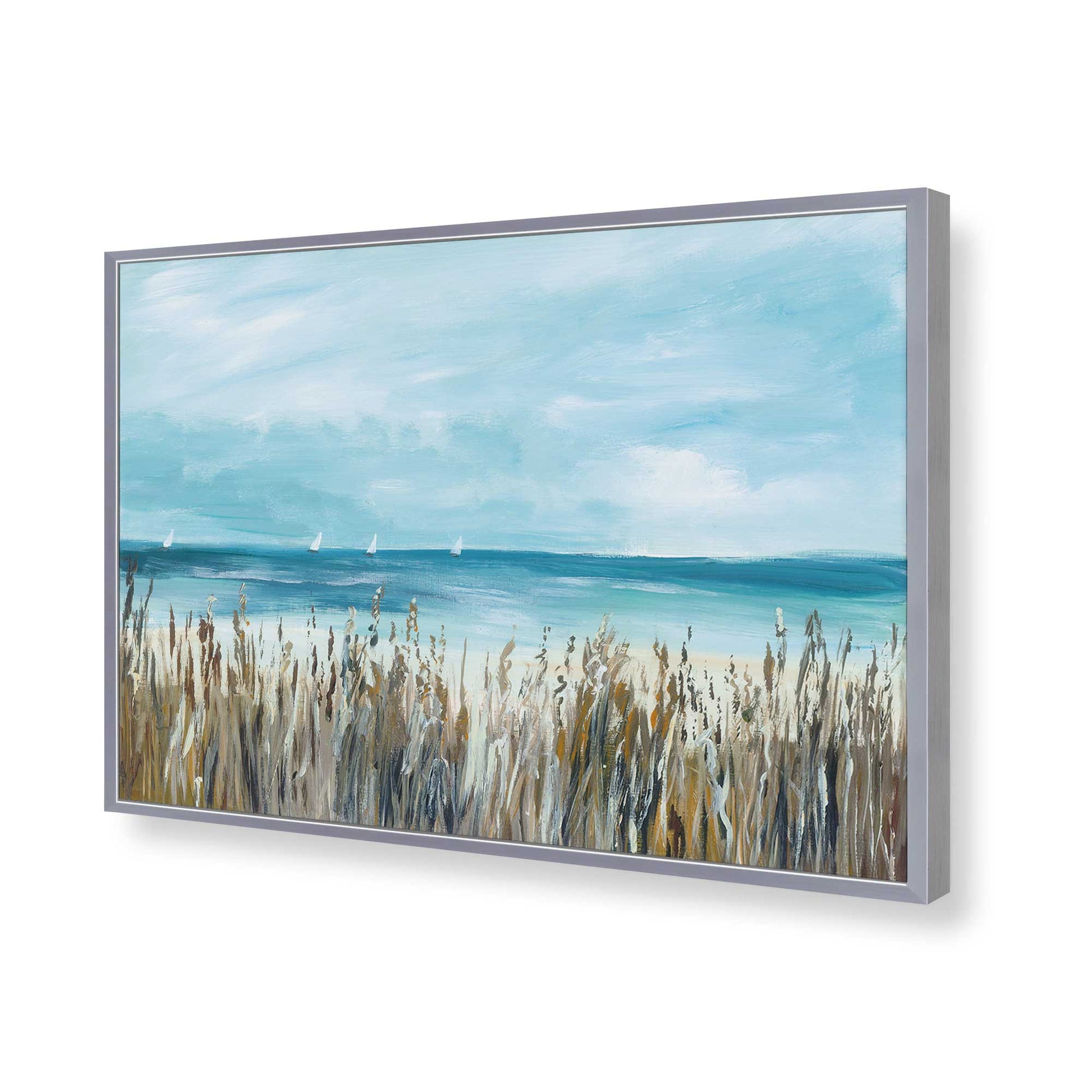[Color:Polished Chrome], Picture of art in a Polished Chrome frame of the corner