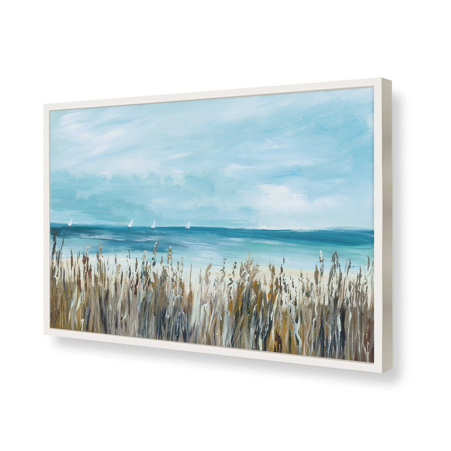 [Color:Opaque White], Picture of art in a Opaque White frame of the corner