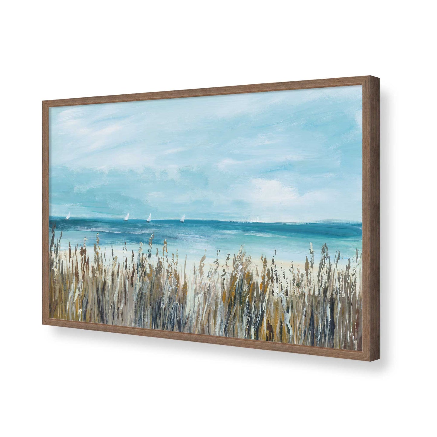 [Color:Walnut], Picture of art in a Walnut frame of the corner