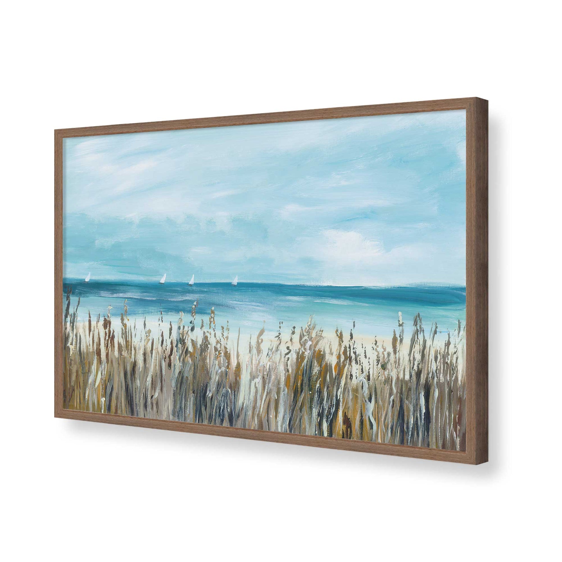 [Color:Walnut], Picture of art in a Walnut frame of the corner